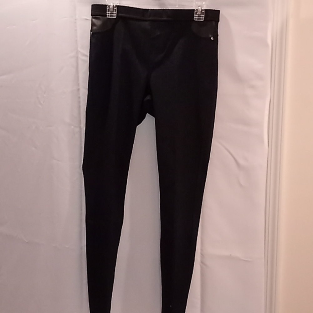 DKNY pull on blue and black pants